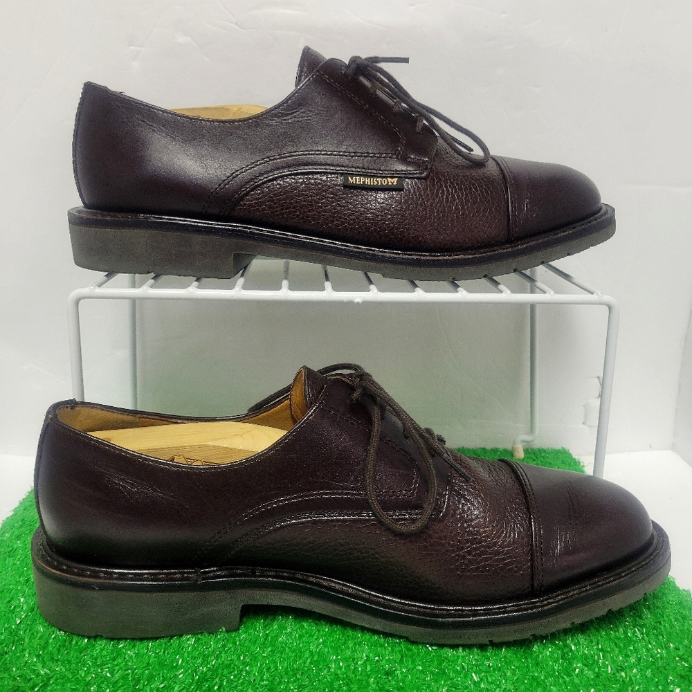 Memphisto Shoes Men Casual Dress Brown Leather Cap Toe Oxford Goodyear Welt Sz 9